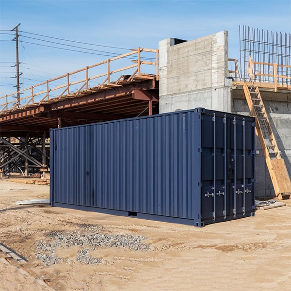 construction site storage containers can be customized with shelving, lighting, and ventilation options