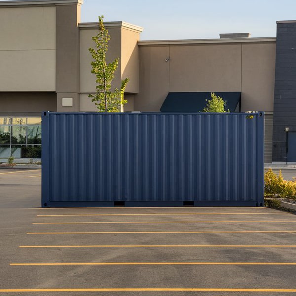 our commercial storage containers are weatherproof and equipped with secure locking mechanisms